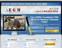 Tablet Screenshot of elkgrovemasonry.com